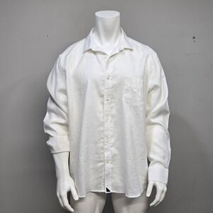UNTUCKit 100% Linen Shirt XXXL Vin Santo 35367 Bright White Wrinkle Resistant